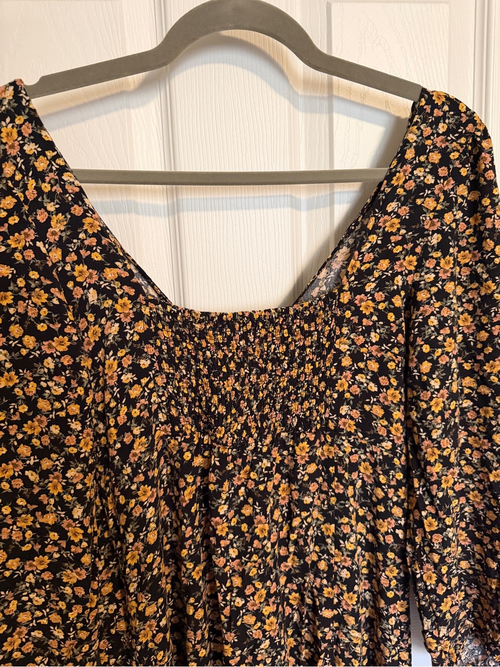 Dress Forum Feminine Romantic Floral Cottagecore Puff Sleeve Midi Dress Size M - Picture 6 of 6